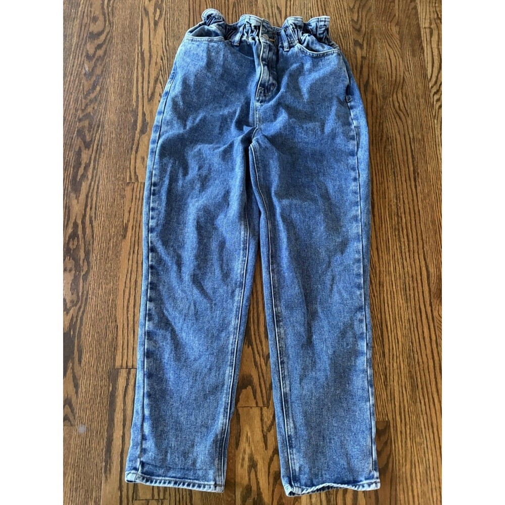 PacSun Mom Jean Women's Size M Paperbag Waist Medium Wash High Rise 100% Cotton